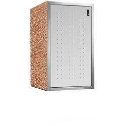 Paul Wolff Mülltonnenbox SILENT 121-Veronarot-Weißaluminium-Edelstahl-Türanschlag links