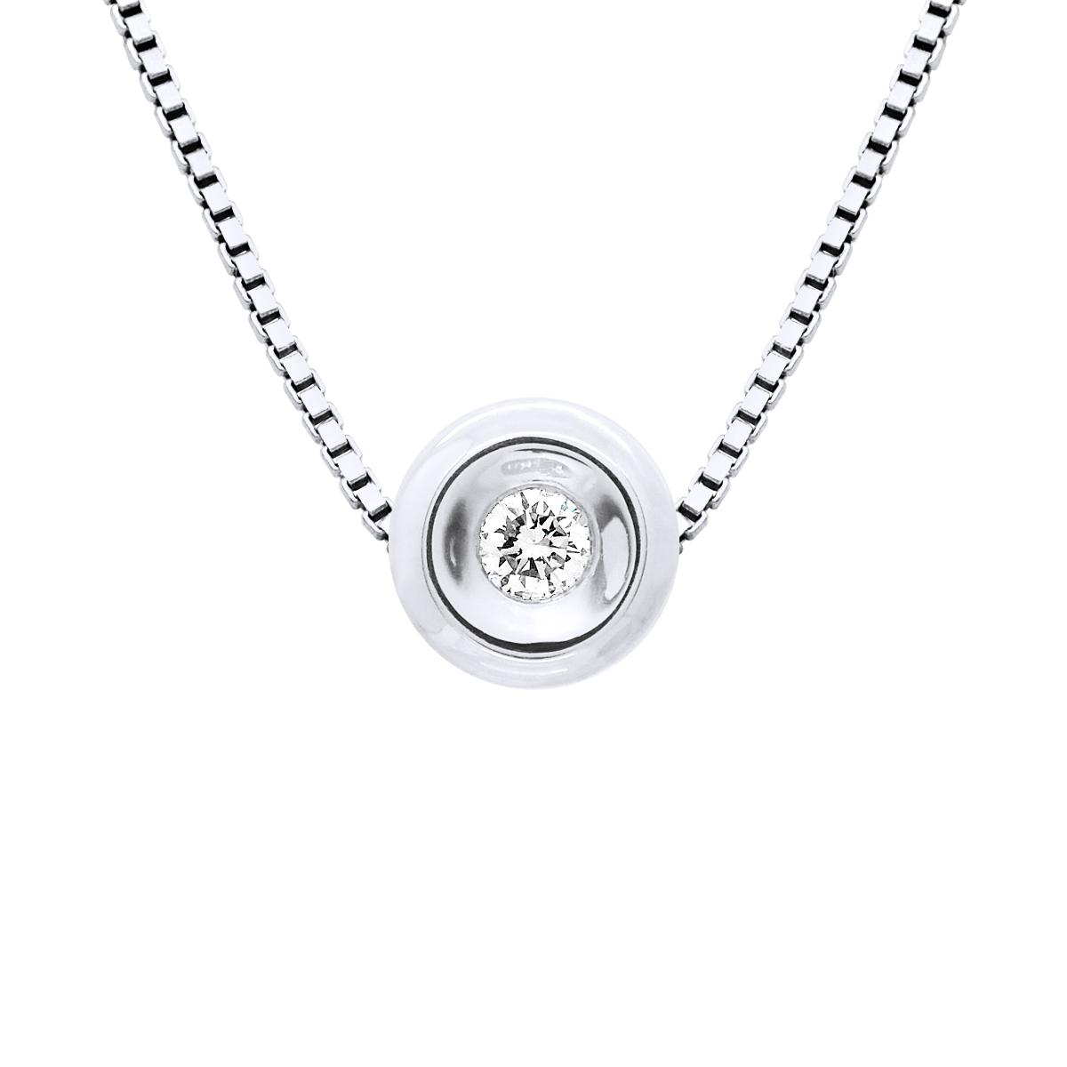 Diamond Necklace Natural gekrompen Clos 0050 Cts 925
