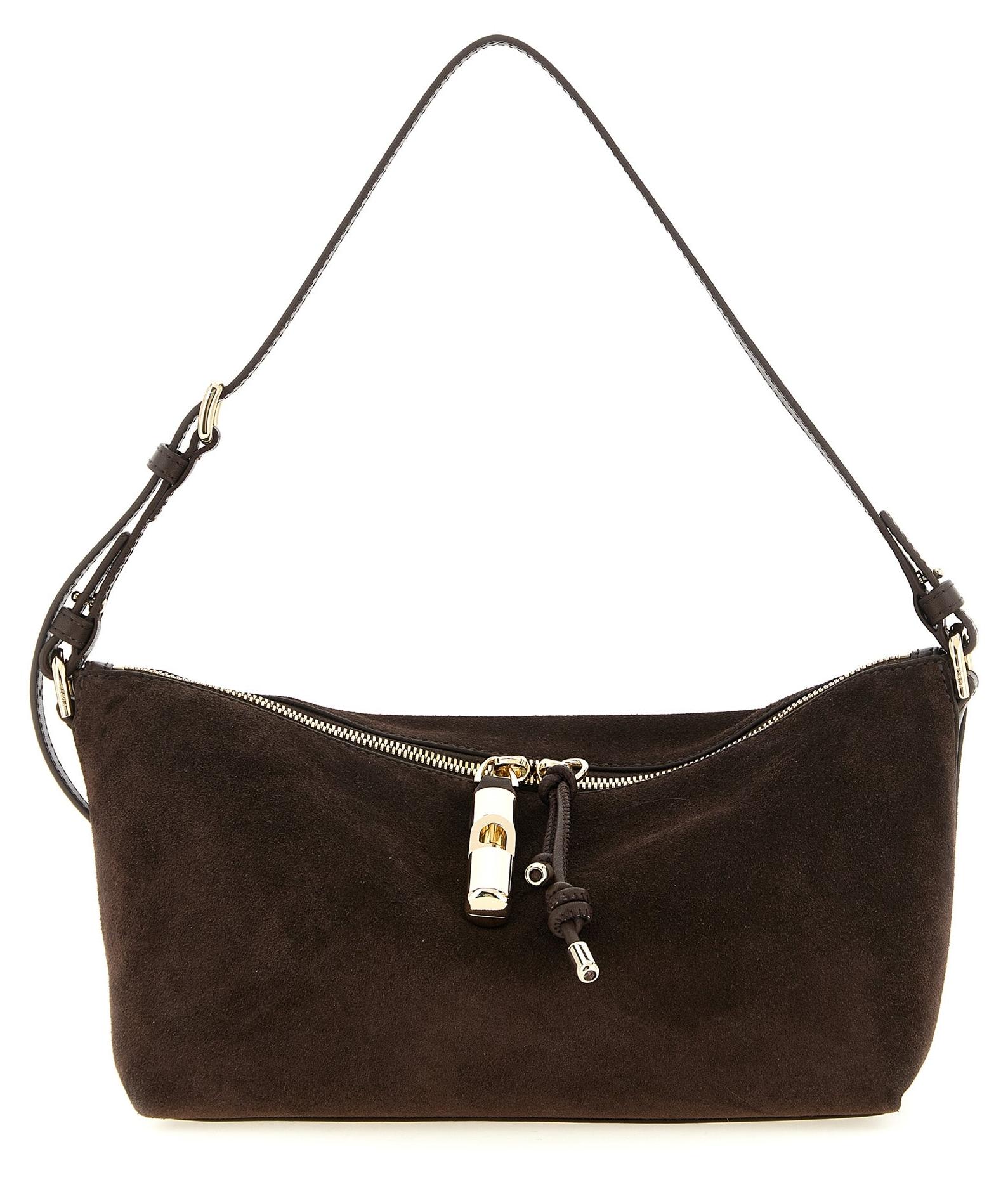 Furla Debby Mini Schultertasche Wildleder espresso Arch