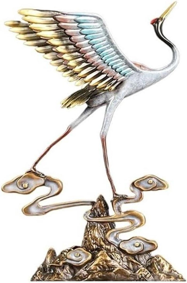 Koperkleurig decoratief standbeeld ornament voor in je interieur, Hoogte: 355 cm