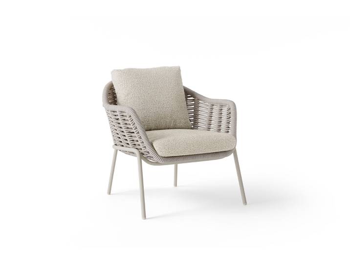 2er Set Suns Casto Dining/Lounge Gartensessel Aluminium/Rope inkl. Kissen