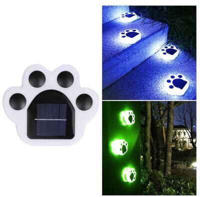 Inspired Finds Solar Bear Paw Garden Lights Waterproof LED Outdoor Pathway Decor rgb