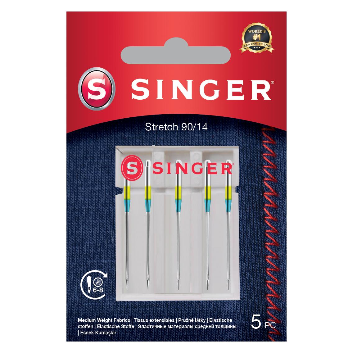Singer STRETCH Nähmaschinennadel, 90/14, 5er Pack (250053803)
