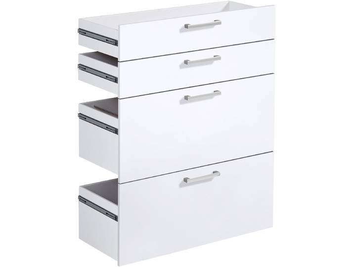 Schubkasteneinsatz FMD Calvia 14 , weiß (brillantweiß), B:84cm H:106cm T:34,5cm, Holzwerkstoff, Schubladen, Schubladenelement für zusätzlichen Stauraum im Calvi-System