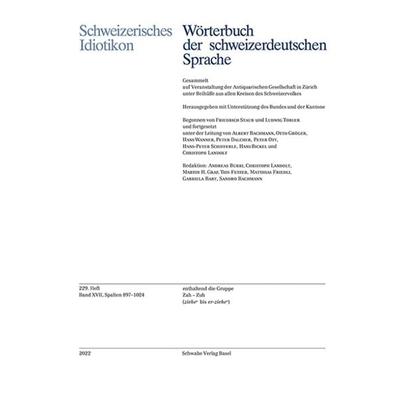 Schweizerisches Idiotikon, Band XVII, Heft 229, Geheftet von , Schwabe Verlagsgruppe AG Schwabe Verlag, 978-3-7965-4688-4