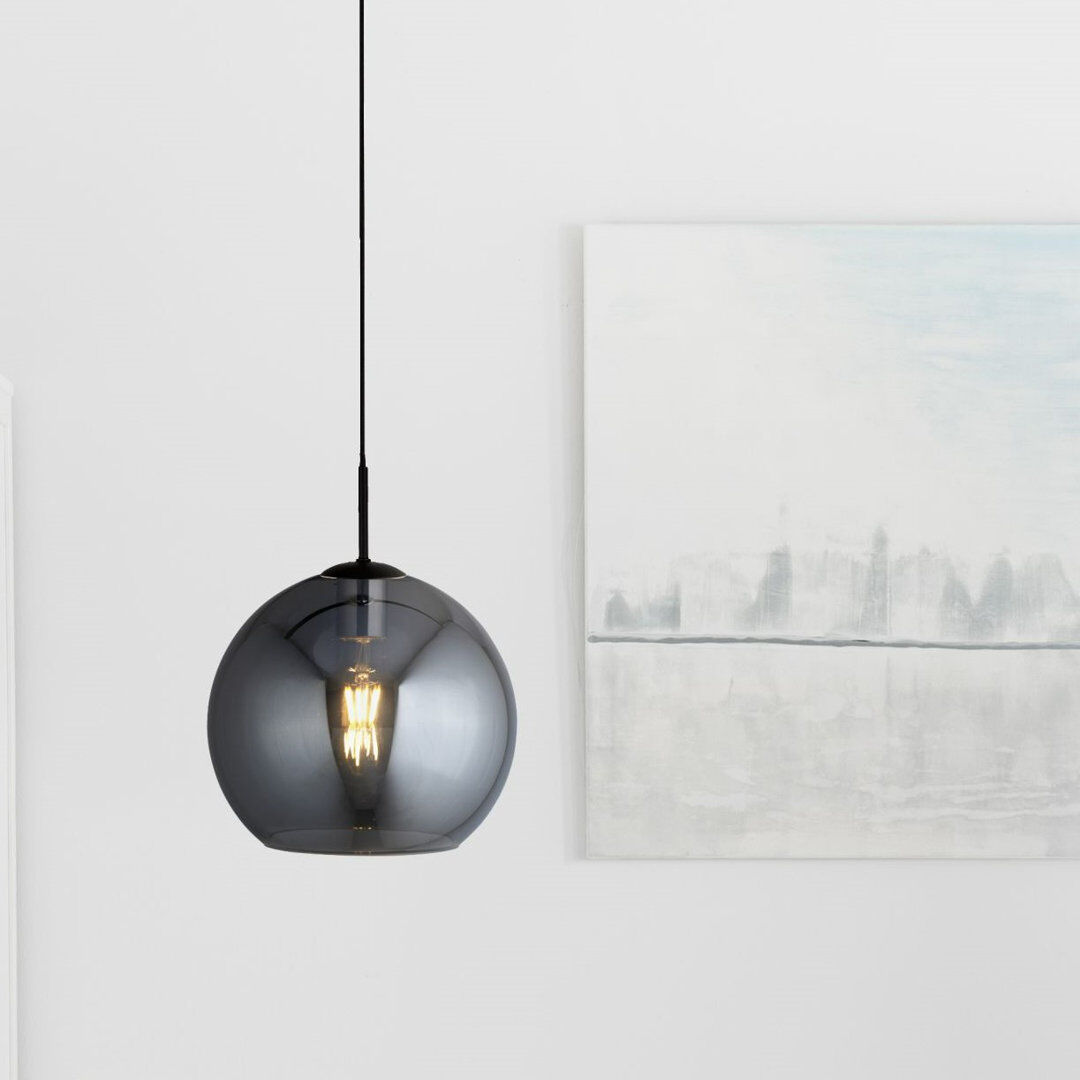 Mercury Estinville 1 - Light Smoked Sphere Pendant Smoked 37cm H X 30cm W X 30cm D
