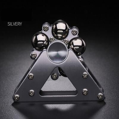 Discount Dollar Deals Double Pendulum Fidget Spinner Foldable Metal Gyroscope For Stress Relief Focus Antistress Hand Spinner For Adults silver