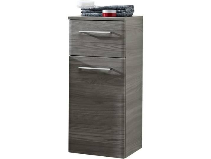 Armoire de Salle de Bain Quickset 916 en Gris Sangallo Transversal 30 cm de Large