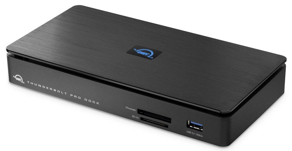 OWC Thunderbolt Pro Dock, Kabelgebunden, Thunderbolt 3, 85 W, 10GBASE-T, Schwarz, CFexpress, MicroSDHC