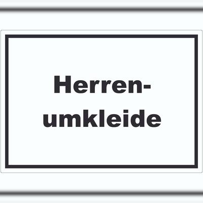 HB-Druck Herrenumkleide Aufkleber mit Text waagerecht A1 (594x841mm)