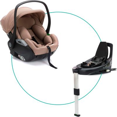 Autokindersitz FILLIKID "NOA, inkl. Basisstation", Baby, braun (dessert braun), Polyester, Kindersitze, Gr. 0, 360