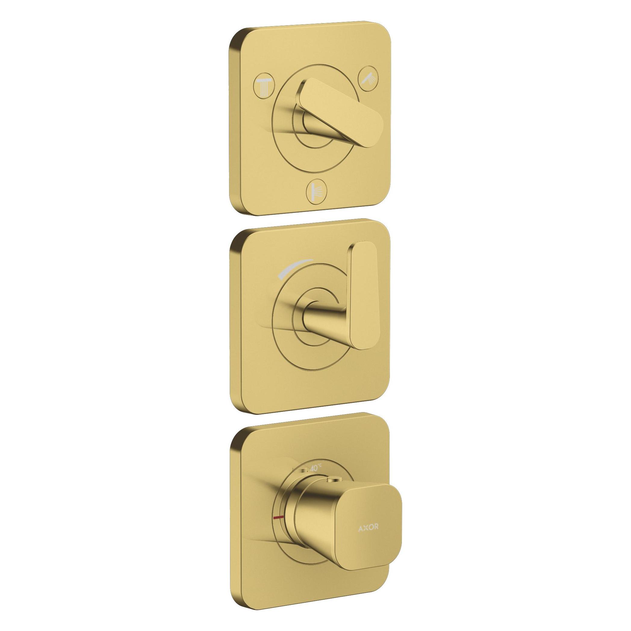 Axor Citterio C Module thermostatique 380/120 encastré avec rosaces pour 3 consommateurs, 49710990 (49710990)