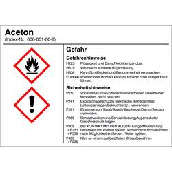 SafetyMarking 21.B1200.01 Gefahrstoffetikett G001 Aceton Folie selbstklebend (B x H) 105 mm x 74 mm 1 St.