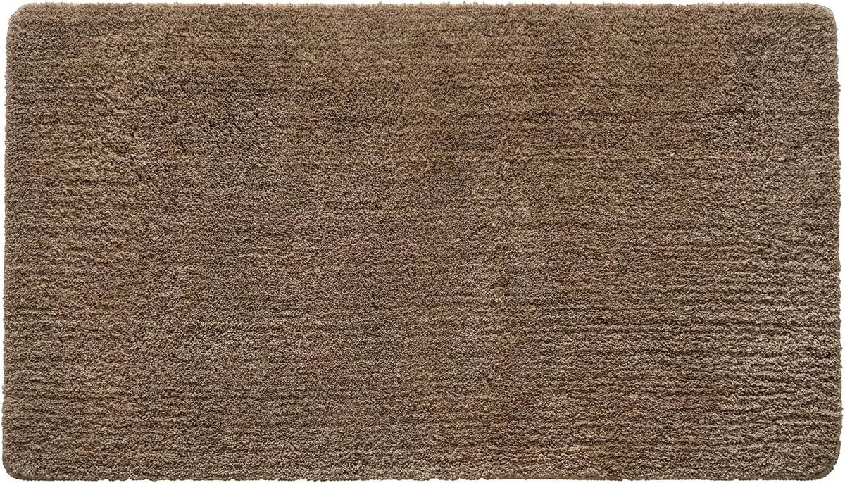 SnelShoppen Antislip Badmat Bruin - Absorberend Microvezel Douchemat - 70 x 120 cm