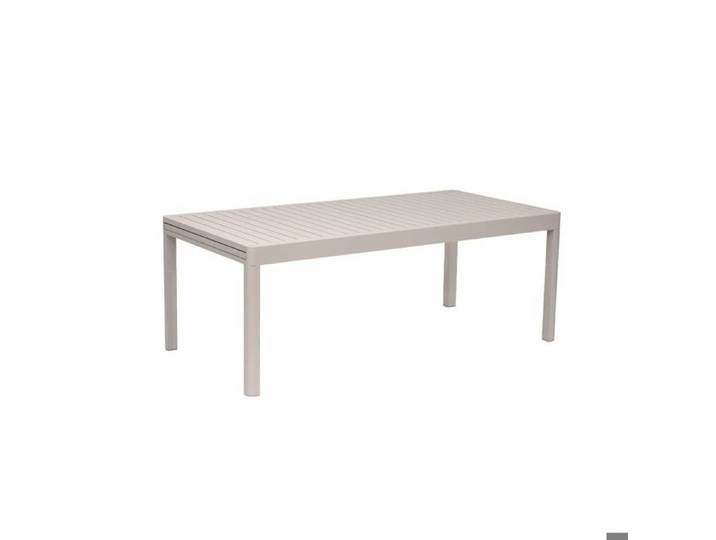 Table de jardin en aluminium rectangulaire taupe Kaïa