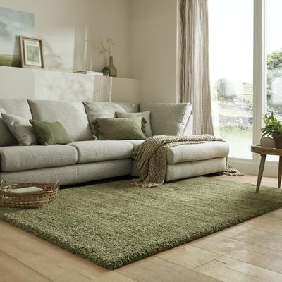 Hochflor-Teppich FLAIR RUGS "Feather", grün, B:160cm H:40mm L:230cm, Kunstfaser, Teppiche