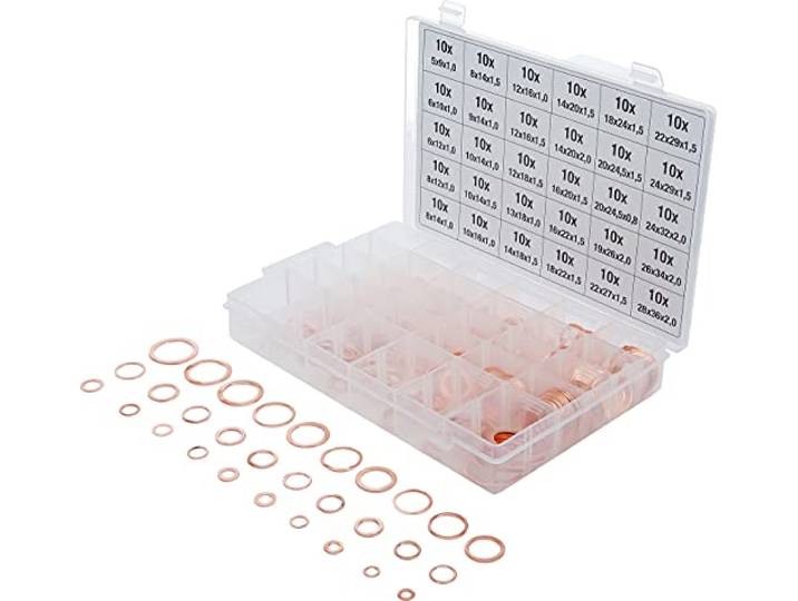 BGS 8142 Assortiment afdichtringen koper 300-dlg