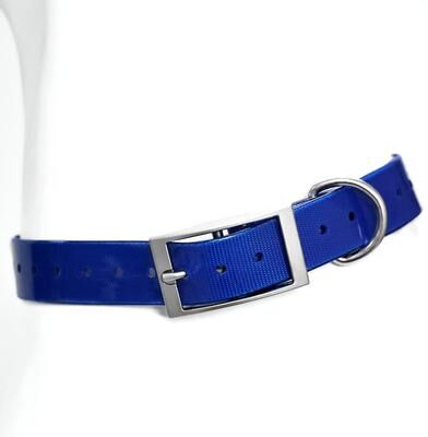 Quick Pick Pro Heavy Duty Waterproof Dog Collar Adjustable TPU Dog Collar For Medium & Large Dogs l blue
