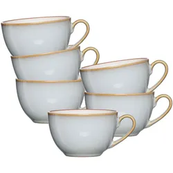 KAFFEETASSEN Portofino grau 220 ml 6er Set