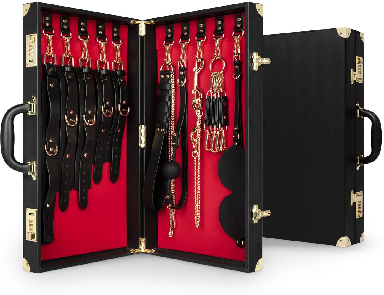 Bedroom Fantasies Coffret bondage complet en cuir véritable 13 pièces