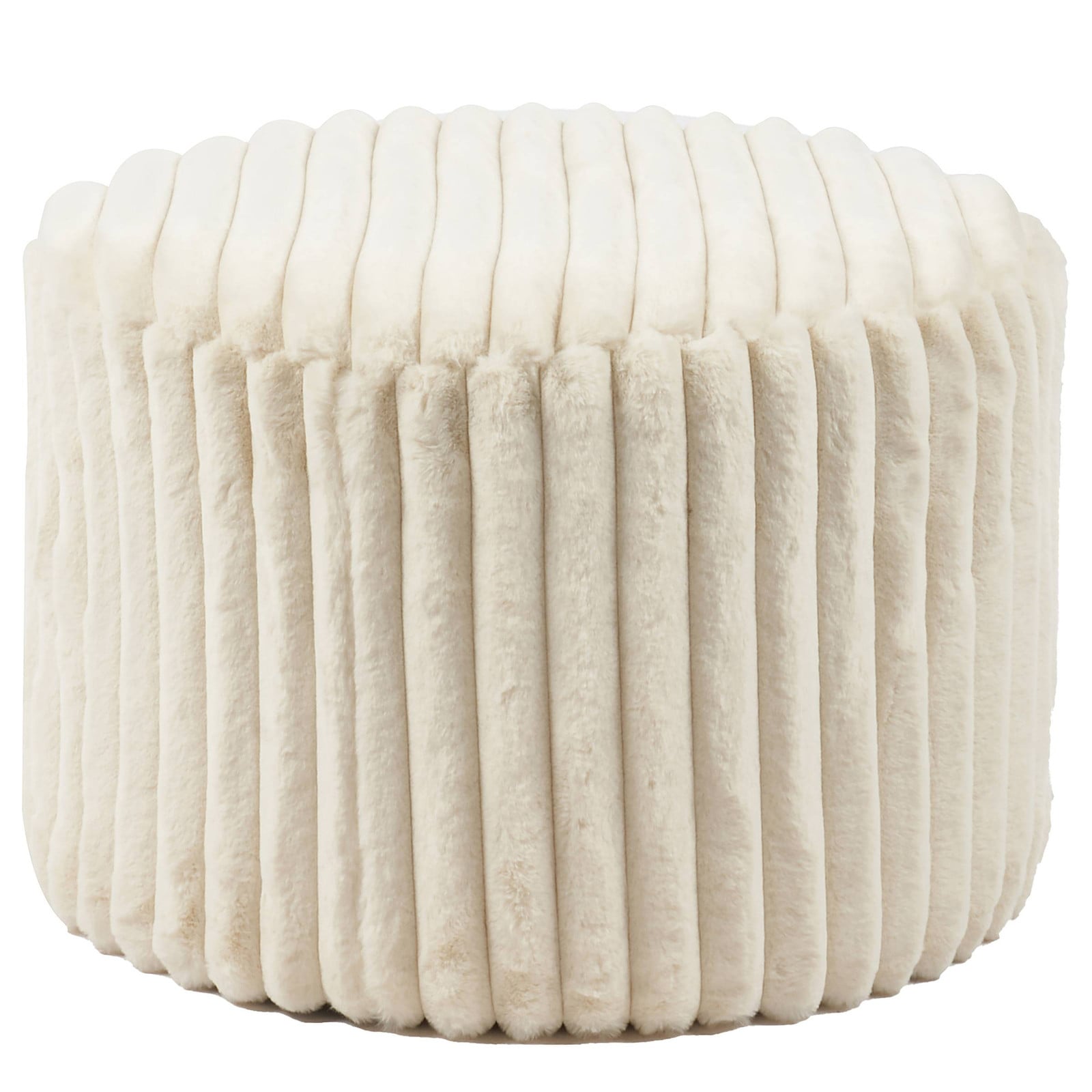 home24 Poef Vishi beige, B: 55 cm, D: 38 cm, H: 55 cm