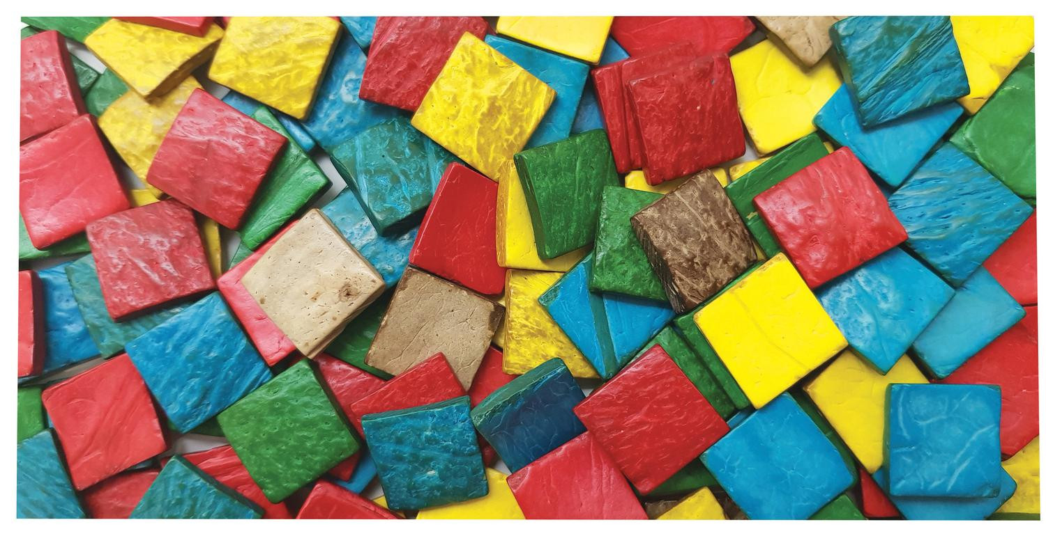 Weplay Eduplay Houten Mosaiekvierkantjes knutselmateriaal kokosnoot 150g