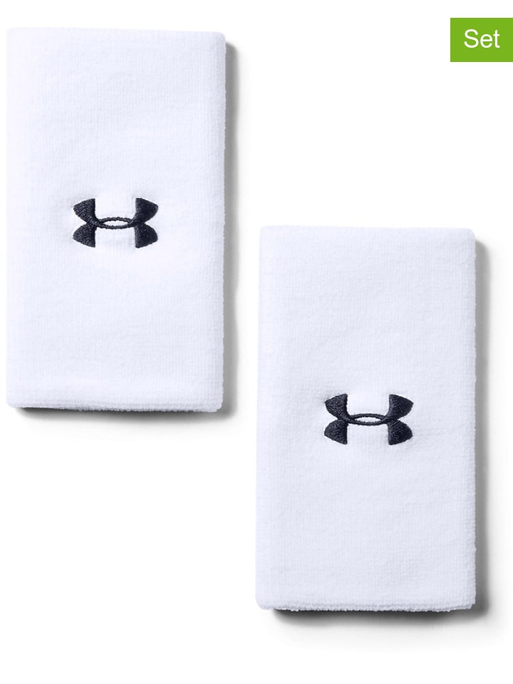 Under Armour 2er-Set: Schweißband in Weiß - (L)15,2 cm - onesize