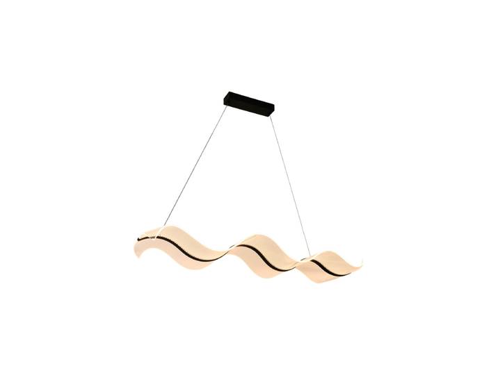 Dimmbare LED Design Pendellampe „Olas“ mit Fernbedienung Schwarz, Transparent Schuller