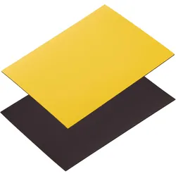 100 Magnetetiketten beschreibbar gelb | 80 x 100 mm, Ferrit, PVC