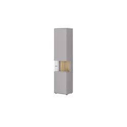Jette Home Vitrine  Como , grau , Maße (cm): B: 47 H: 206 T: 38.0