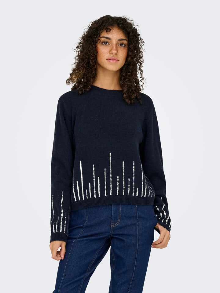 JDY Pullover in Dunkelblau - S