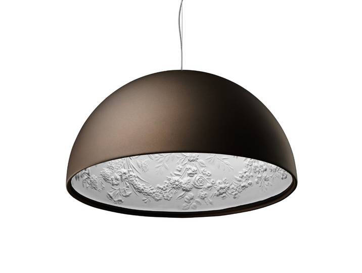 Skygarden P1 Pendelleuchte, braun, Ø60 cm - Flos - Wohnzimmer - Design - Gips / Ton - Einflammig