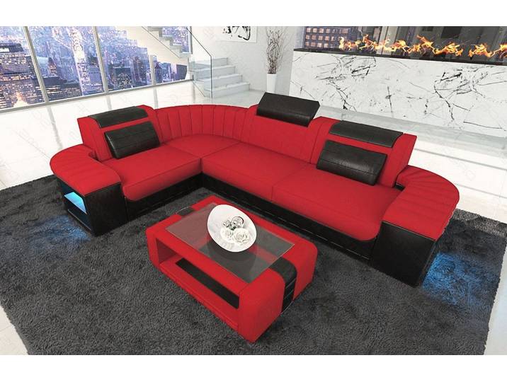 Stoff Ecksofa Bergamo L-Form