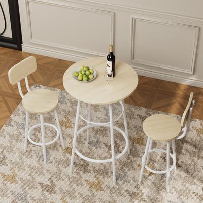 Ostweer 3-Piece Counter Height Table Set with 2 Stools, Bistro Table Set