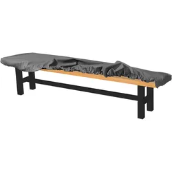 Heinemeyer Abdeckhaube mit Gummizug für Bank ohne Rückenlehne 200 x 40 cm, Teak Safe Grau