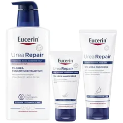 Eucerin UreaRepair Ganzkörperpflege Körperlotion Handcreme Fußcreme Set - 3? sparen* 1 Sparset