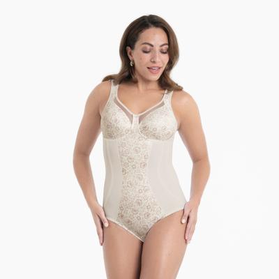 Miederbody ANITA SINCE 1886 "Clara Art", Damen, Gr. 85, Cup C, beige (crystal), Mikrofaser, Obermaterial: 60% Polyamid, 40% Elasthan, eng, V-Ausschnitt, Bodys, figurbetonend, Komfortträger