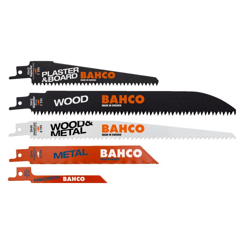 Bahco Reciprocating saw blades Sandflex bimetal MIX for wood, plasterboard and metal set 10 pcs. (3940-MIX-SET-10P)