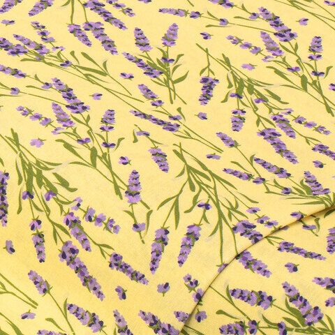 Baumwollstoff Lavendel "Sina", gelb-color