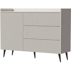 KOMMODE Arysa in Beige Kaschmir 92/126/41 cm