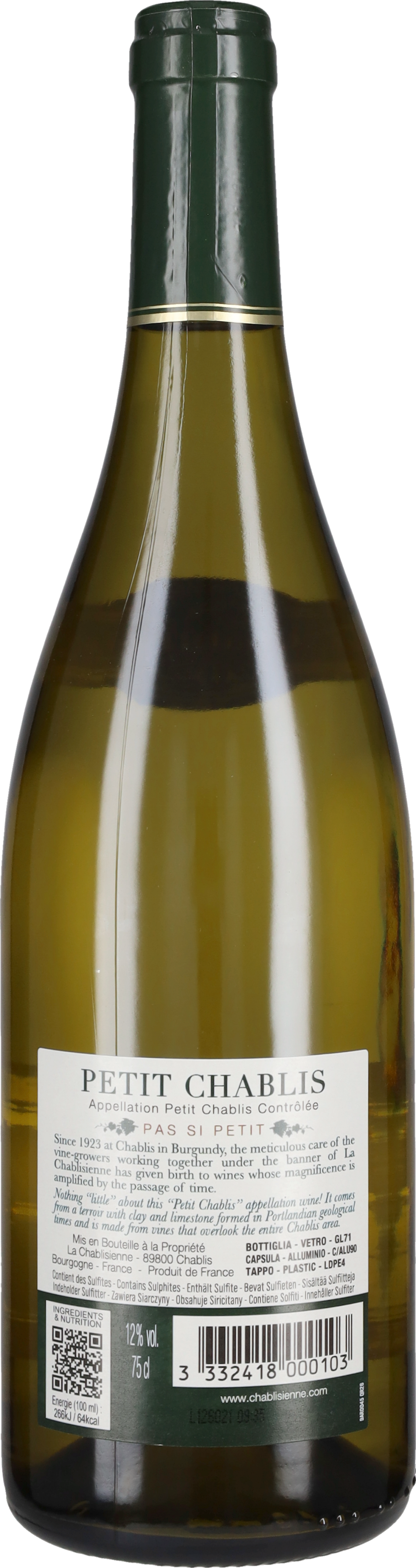 Petit Chablis 'Pas si Petit' La Chablisienne 2024