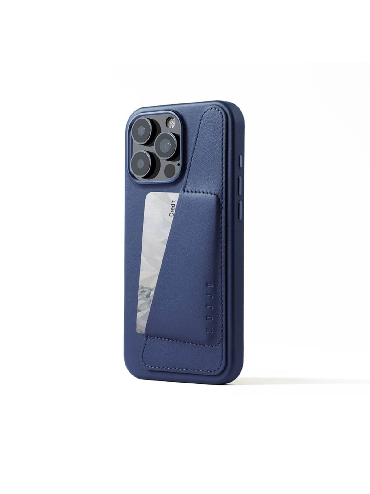 Mujjo Wallet Leather Case for iPhone 16 Pro Max - Blue