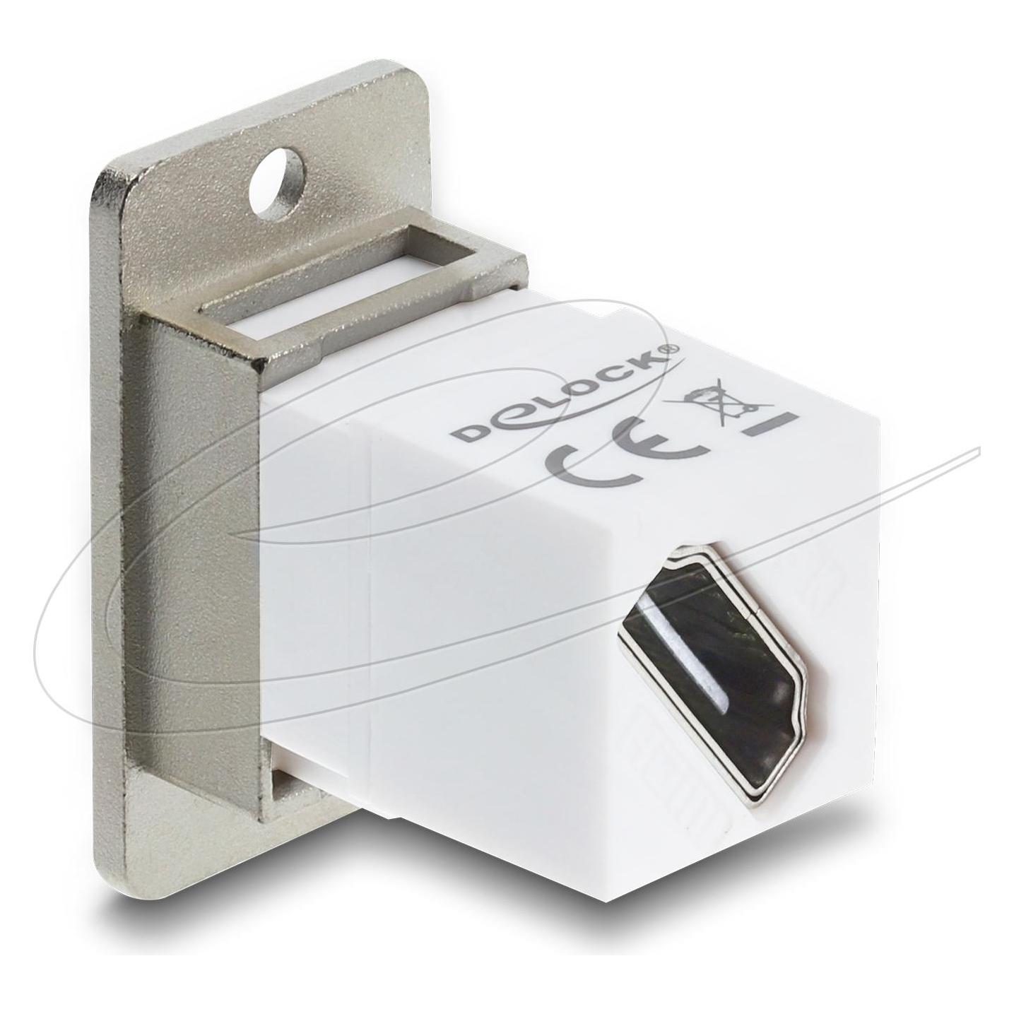 Delock Panel Mount HDMI Buchse zu HDMI Buchse diagonal 8K 60 (91101)