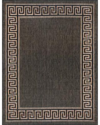 Alise Rugs Exo Coastal Border Indoor/Outdoor Area Rug