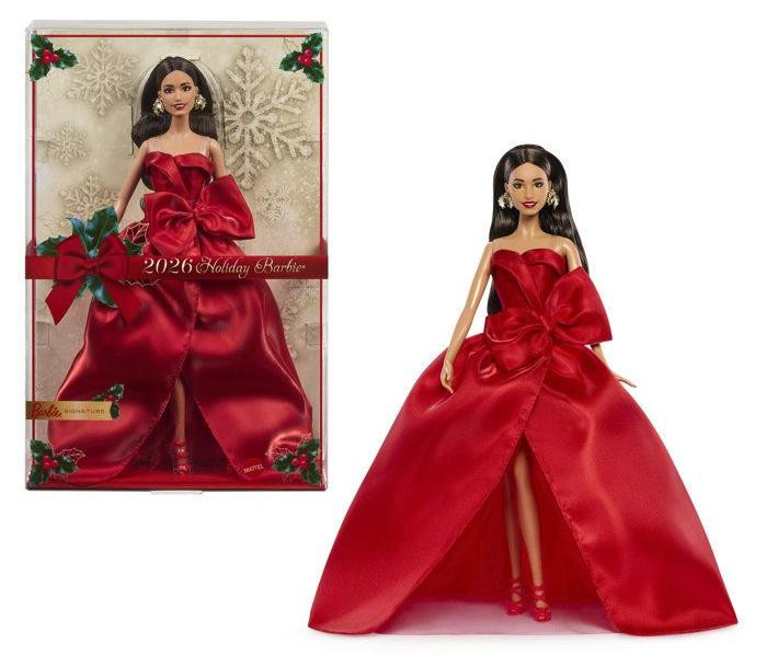 Barbie Joyeuses Fêtes Speciale Editie Elegante Kleding Bruin Haar Model JJX67