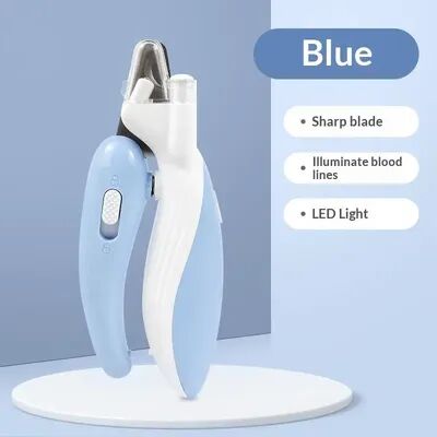 Happy Pet Pantry Professional LED Pet Nail Clippers For Cats & Dogs Safe, Labor Saving Nail Trimmer With Light Guide blue