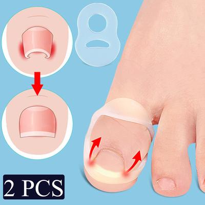 Healfit Counter Invisible Ingrown Toe Nail Straightening, Silicone Toenail Correction Tool, Durable Reusable Protector For Foot Care 2 Pcs