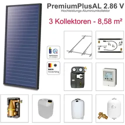 Solarbayer PremiumPlusAL Solarpaket 3 Biber Bruttofläche 8,58 m2 vertikal