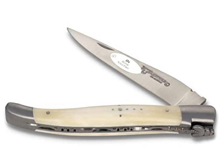 Laguiole en Aubrac Taschenmesser 12 cm L0212OSIF Griff Knochen Messer Klinge und Backen matt