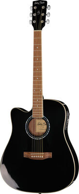 Harley Benton D-120CE-LH BK Noir haute brillance